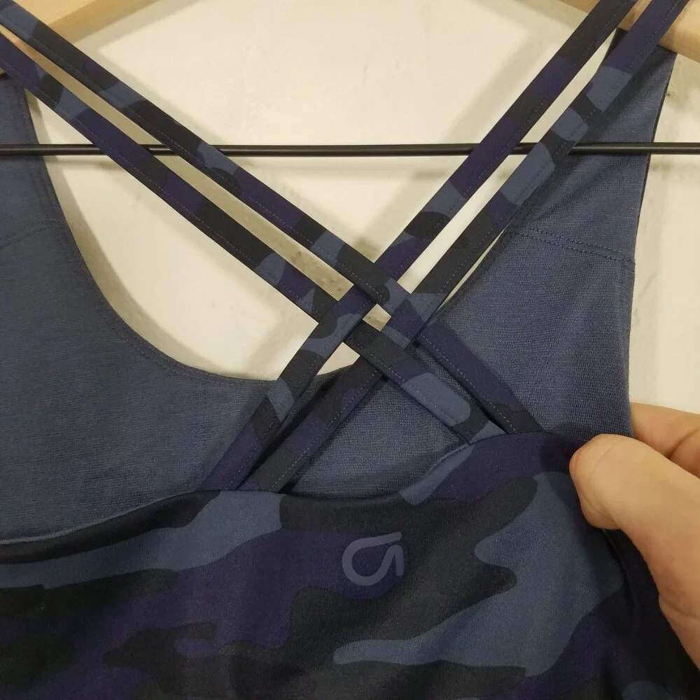 NWT GAP Teen Camo Crop Tank Top with Built in Bra Size 14-16
